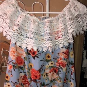 off the shoulder shirt.